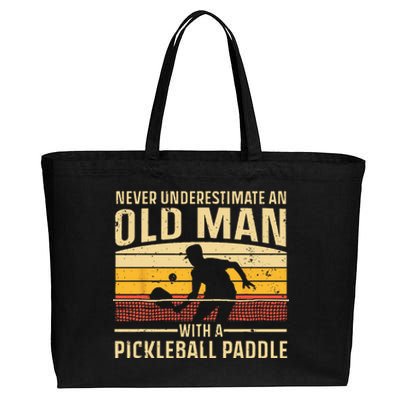 Cool Pickleball Art For Men Women Paddle Pickleball Player Cotton Canvas Jumbo Tote