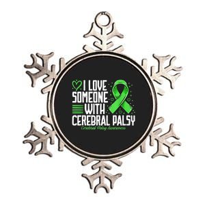 Cerebral Palsy Awareness I Love Someone With Cerebral Palsy Metallic Star Ornament