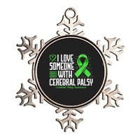 Cerebral Palsy Awareness I Love Someone With Cerebral Palsy Metallic Star Ornament