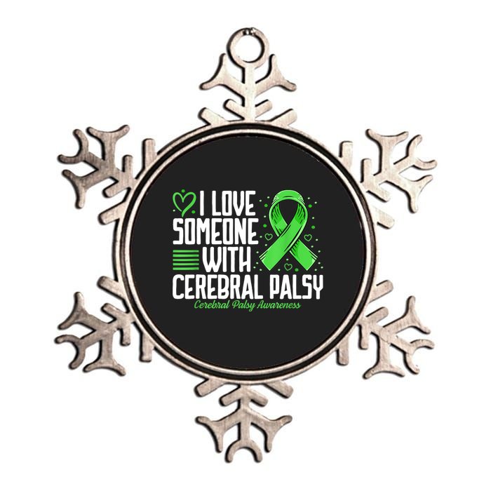 Cerebral Palsy Awareness I Love Someone With Cerebral Palsy Metallic Star Ornament