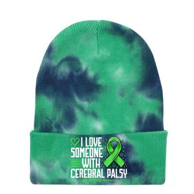 Cerebral Palsy Awareness I Love Someone With Cerebral Palsy Tie Dye 12in Knit Beanie