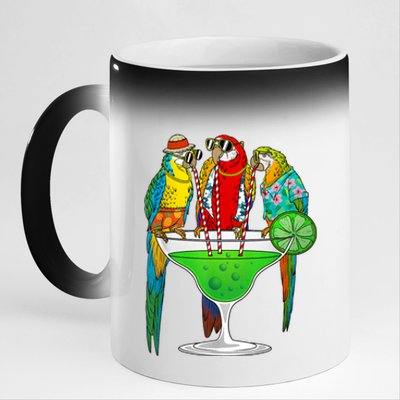 Cool Parrot Art Pet Bird Tropical Parrot Lover 11oz Black Color Changing Mug