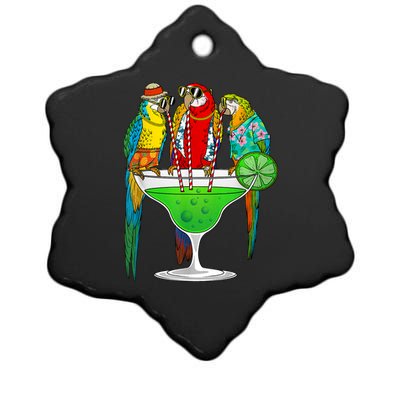 Cool Parrot Art Pet Bird Tropical Parrot Lover Ceramic Star Ornament