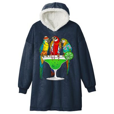 Cool Parrot Art Pet Bird Tropical Parrot Lover Hooded Wearable Blanket