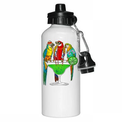 Cool Parrot Art Pet Bird Tropical Parrot Lover Aluminum Water Bottle