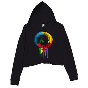 Cerebral Palsy Autism Awareness Dreamcatcher Gift Crop Fleece Hoodie