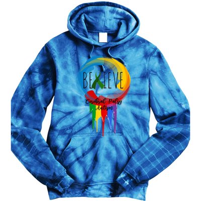 Cerebral Palsy Autism Awareness Dreamcatcher Gift Tie Dye Hoodie