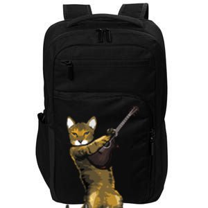 Cat Playing Acoustic Guitar Musician Impact Tech Backpack