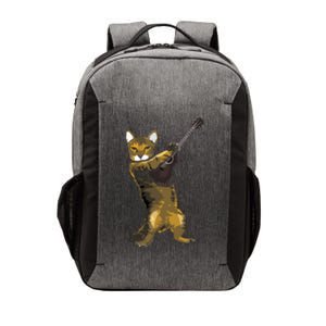 Cat Playing Acoustic Guitar Musician Vector Backpack