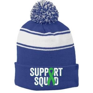 Cerebral Palsy Awareness Gift Support Squad Gift Matching Family Cute Gift Stripe Pom Pom Beanie