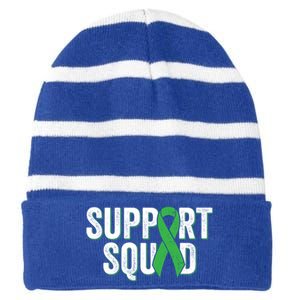 Cerebral Palsy Awareness Gift Support Squad Gift Matching Family Cute Gift Striped Beanie with Solid Band