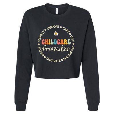 Childcare Provider Appreciation Week Back To School Cropped Pullover Crew