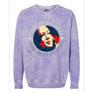 Chucks Pearls And Pretty Kamala Harris Inauguration Colorblast Crewneck Sweatshirt