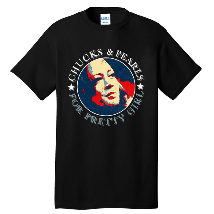 Chucks Pearls And Pretty Kamala Harris Inauguration Tall T-Shirt