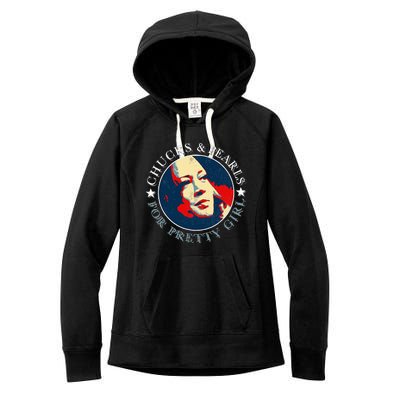 Chucks Pearls And Pretty Kamala Harris Inauguration Women's Fleece Hoodie