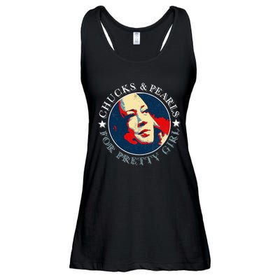 Chucks Pearls And Pretty Kamala Harris Inauguration Ladies Essential Flowy Tank