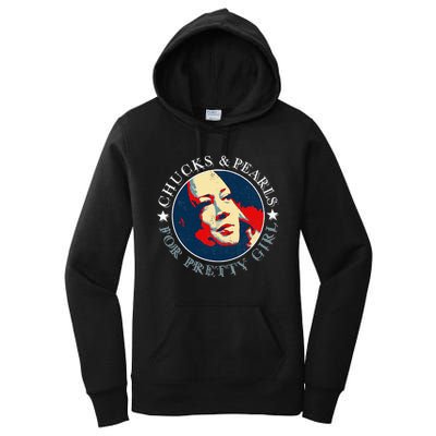 Chucks Pearls And Pretty Kamala Harris Inauguration Women's Pullover Hoodie