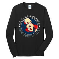 Chucks Pearls And Pretty Kamala Harris Inauguration Tall Long Sleeve T-Shirt