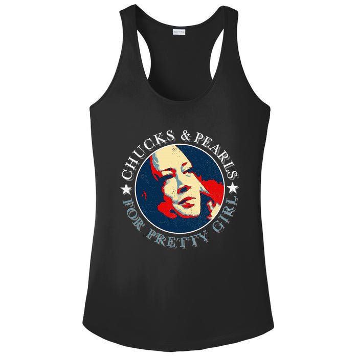 Chucks Pearls And Pretty Kamala Harris Inauguration Ladies PosiCharge Competitor Racerback Tank