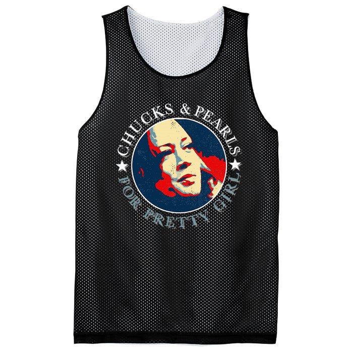 Chucks Pearls And Pretty Kamala Harris Inauguration Mesh Reversible Basketball Jersey Tank