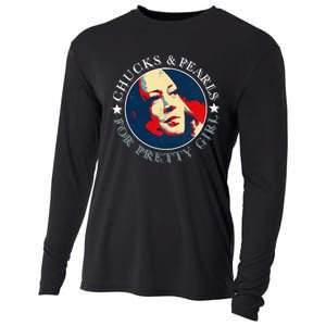 Chucks Pearls And Pretty Kamala Harris Inauguration Cooling Performance Long Sleeve Crew