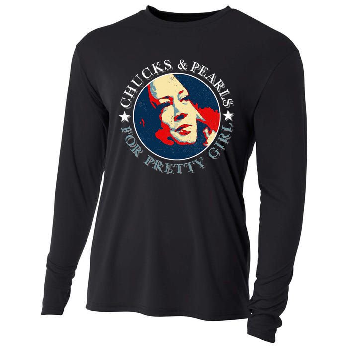 Chucks Pearls And Pretty Kamala Harris Inauguration Cooling Performance Long Sleeve Crew