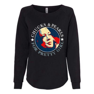 Chucks Pearls And Pretty Kamala Harris Inauguration Womens California Wash Sweatshirt