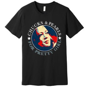 Chucks Pearls And Pretty Kamala Harris Inauguration Premium T-Shirt