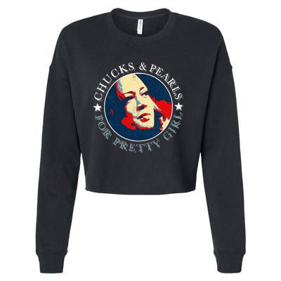 Chucks Pearls And Pretty Kamala Harris Inauguration Cropped Pullover Crew