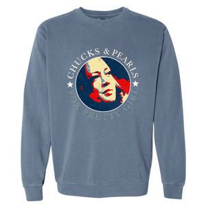 Chucks Pearls And Pretty Kamala Harris Inauguration Garment-Dyed Sweatshirt