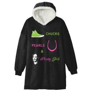 Chucks Pearls And Pretty Kamala Harris Inauguration Hooded Wearable Blanket