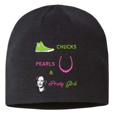 Chucks Pearls And Pretty Kamala Harris Inauguration Sustainable Beanie