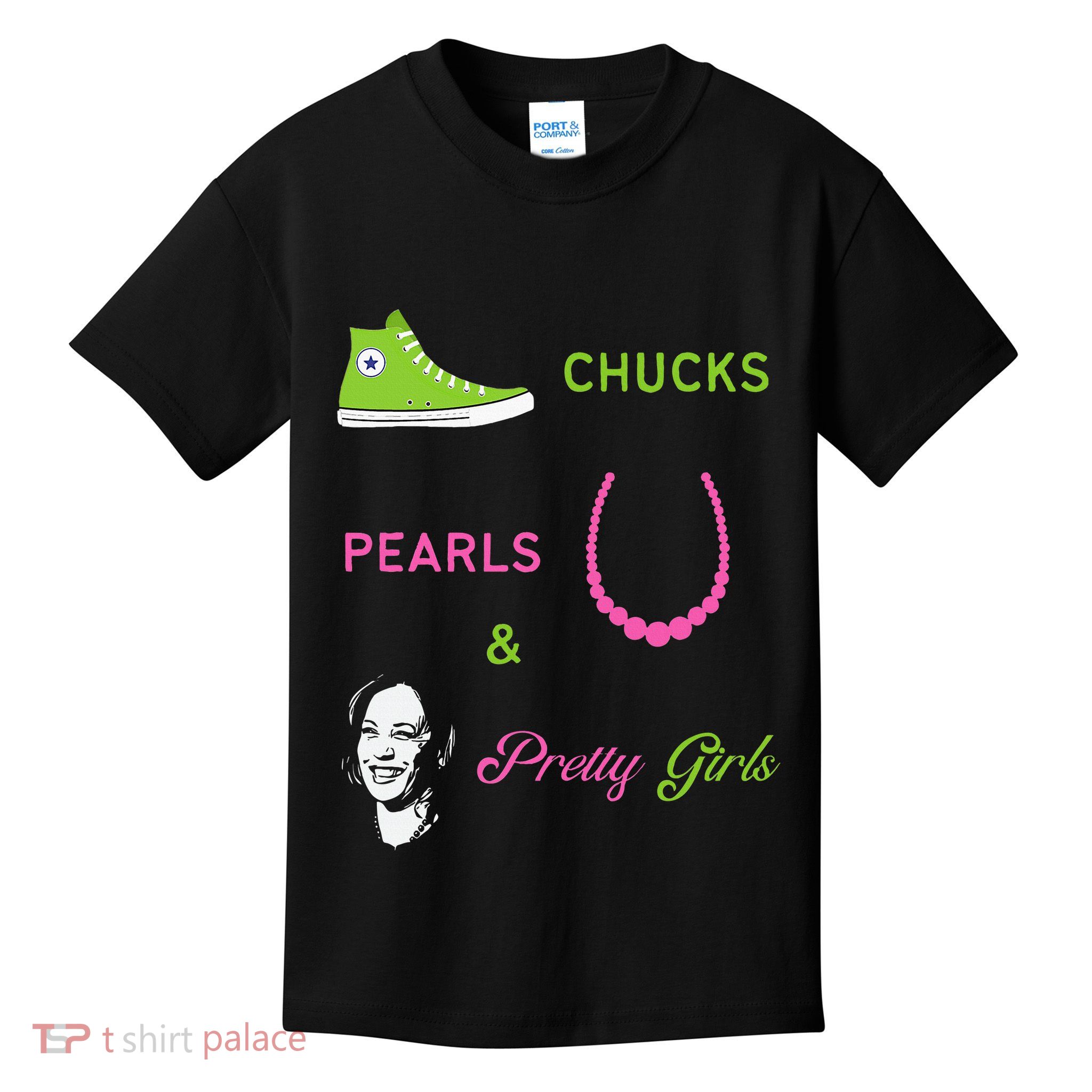 Chucks Pearls And Pretty Kamala Harris Inauguration Kids T-Shirt