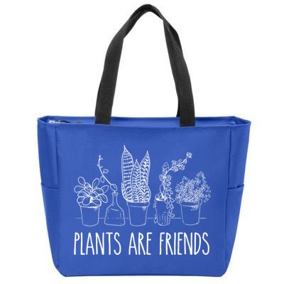 Cute Plants Are Friends Gardening Meaningful Gift Zip Tote Bag