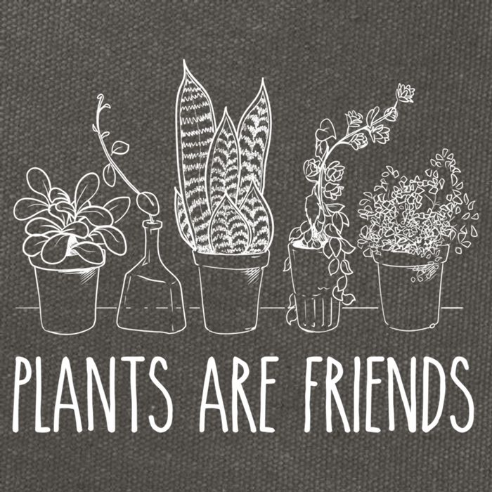 Cute Plants Are Friends Gardening Meaningful Gift Cotton Canvas Backpack