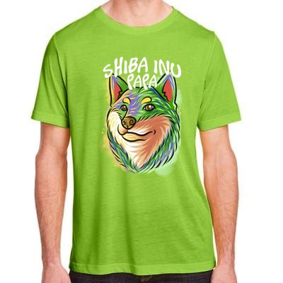 Colorful Pop Art Portrait Shiba Inu Dog Dad FatherS Day Gift Adult ChromaSoft Performance T-Shirt