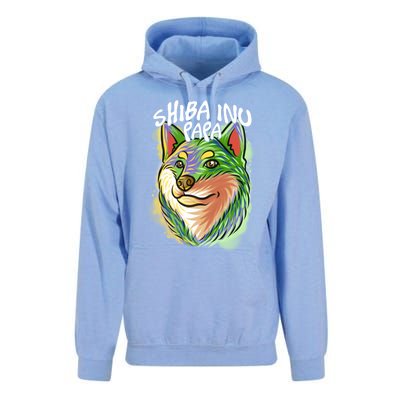 Colorful Pop Art Portrait Shiba Inu Dog Dad FatherS Day Gift Unisex Surf Hoodie