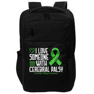 Cerebral Palsy Awareness I Love Someone with Cerebral Palsy Impact Tech Backpack