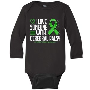 Cerebral Palsy Awareness I Love Someone with Cerebral Palsy Baby Long Sleeve Bodysuit