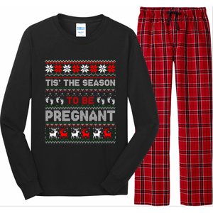 Christmas Pregnancy Announcet Gift Ugly Xmas Funny Gift Long Sleeve Pajama Set