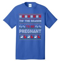 Christmas Pregnancy Announcet Gift Ugly Xmas Funny Gift Tall T-Shirt