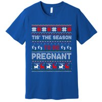 Christmas Pregnancy Announcet Gift Ugly Xmas Funny Gift Premium T-Shirt