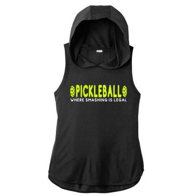 Cool Pickleball Art For  Paddle Pickleball Player Ladies PosiCharge Tri-Blend Wicking Draft Hoodie Tank