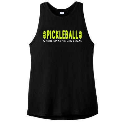 Cool Pickleball Art For  Paddle Pickleball Player Ladies PosiCharge Tri-Blend Wicking Tank