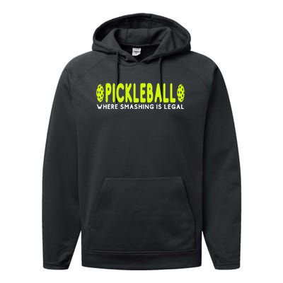 Cool Pickleball Art For  Paddle Pickleball Player Performance Fleece Hoodie