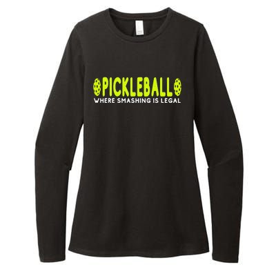 Cool Pickleball Art For  Paddle Pickleball Player Womens CVC Long Sleeve Shirt