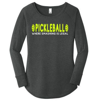 Cool Pickleball Art For  Paddle Pickleball Player Women's Perfect Tri Tunic Long Sleeve Shirt