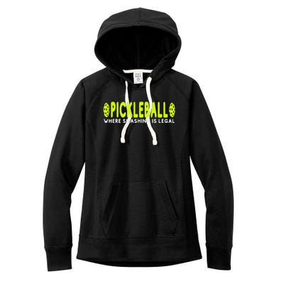 Cool Pickleball Art For  Paddle Pickleball Player Women's Fleece Hoodie