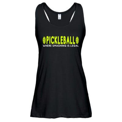 Cool Pickleball Art For  Paddle Pickleball Player Ladies Essential Flowy Tank