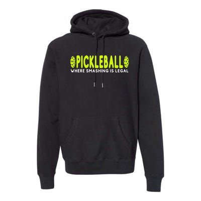 Cool Pickleball Art For  Paddle Pickleball Player Premium Hoodie